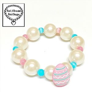 Pink & Blue. Chevron Easter 🐣 Egg Bracelet